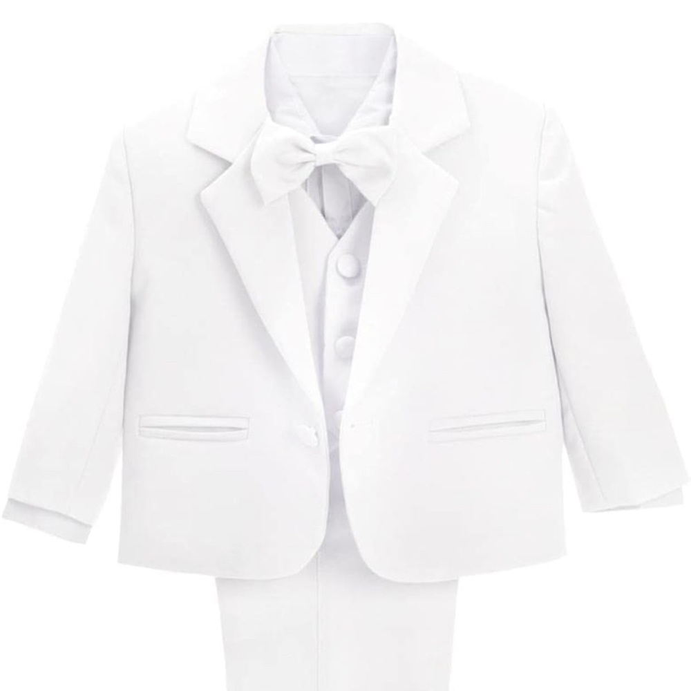 Baby Boy white christening wedding baptism suit size 9 Months